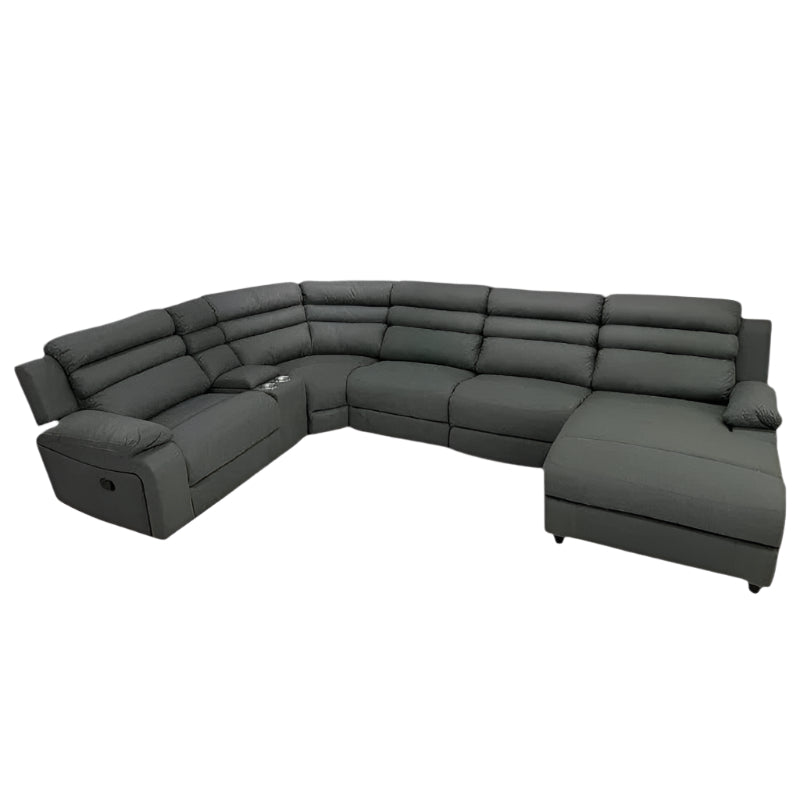 MHC World corner & 3-Piece Suites Branco Grey Buckingham 6 Piece Corner Lounge Suite