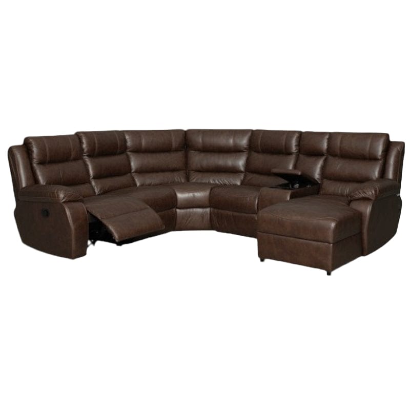 MHC World corner & 3-Piece Suites Erin Corner Couch 1 Action Mottled Brown 6pc