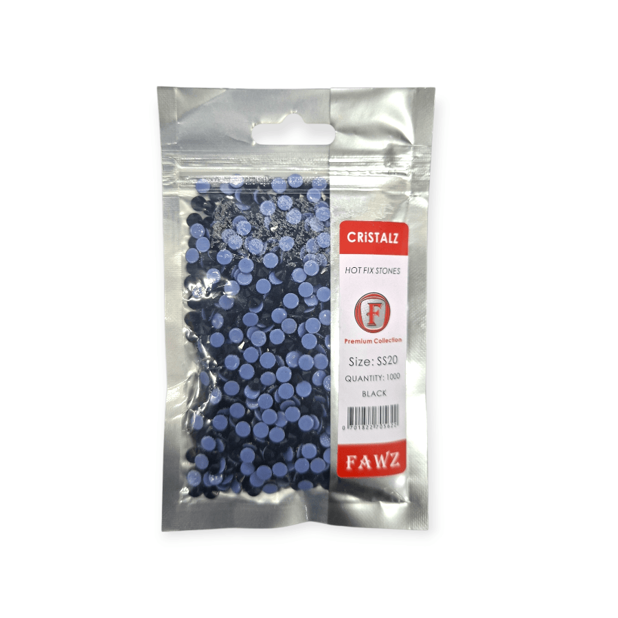 MHC WORLD Crystal Stones Black NO.20 Fawz Hot Fix Stones
