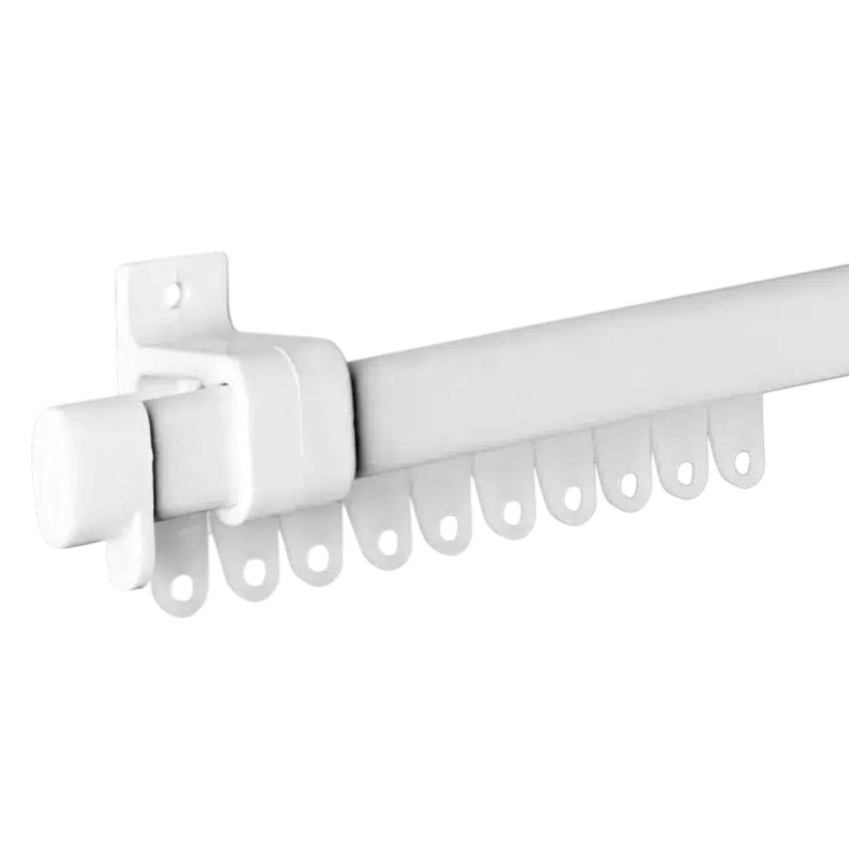 MHC World Curtain Accessories C Track PVC Single Brackets Wall Mount Pack Of 2