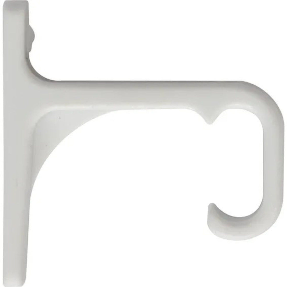 MHC World Curtain Accessories C Track PVC Single Brackets Wall Mount Pack Of 2