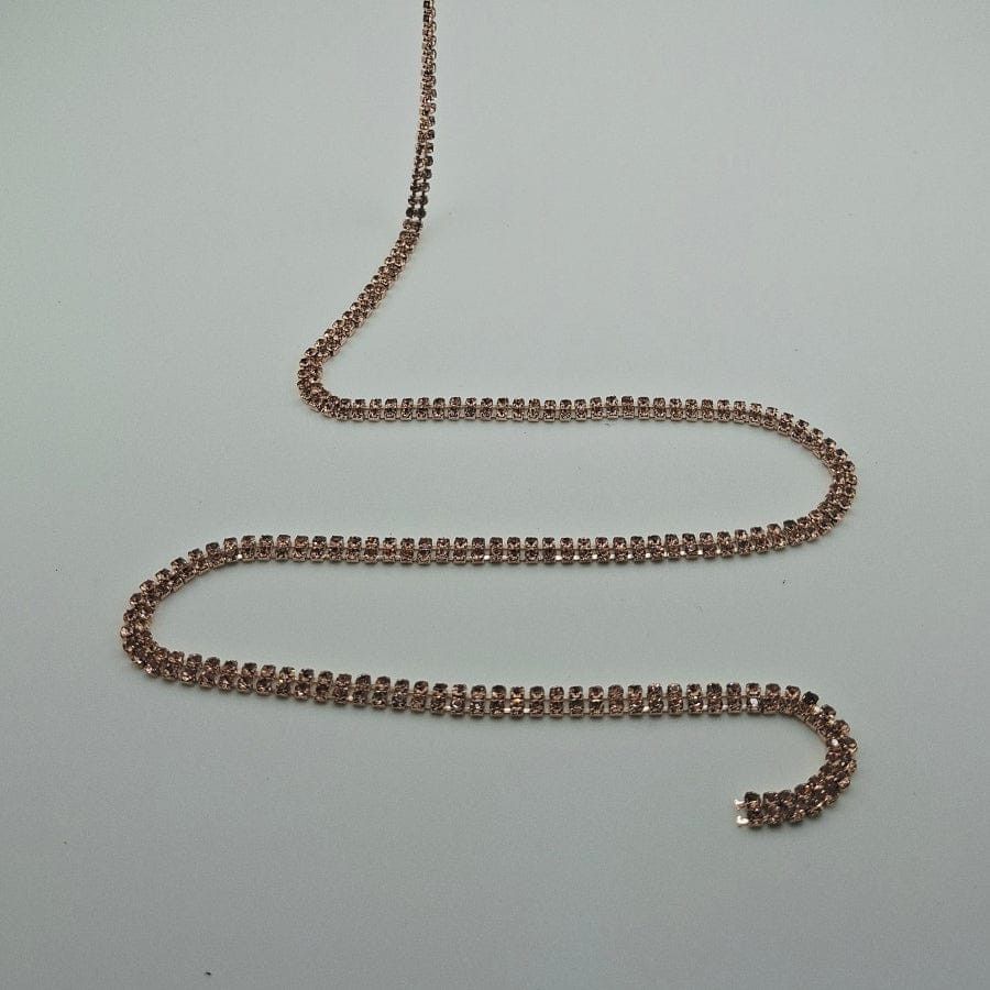 MHC WORLD Diamante Trim SS10D-2Line R.Gold Diamante Trim SS10D-2Line