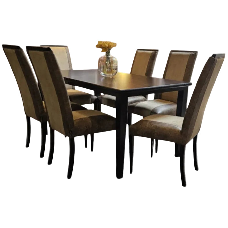 MHC World Dining tables Petite Dining Set Dark Coffee 7Pc