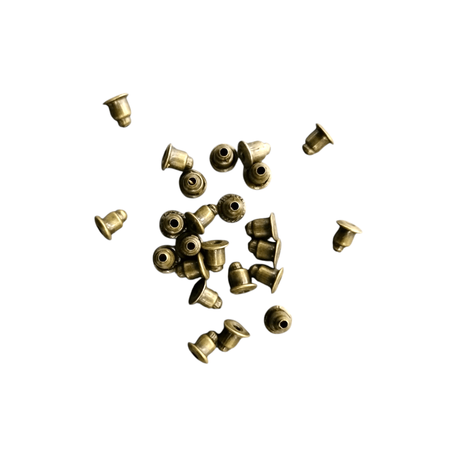 MHC WORLD Earring Backing Bronze Beads Finding Earring Backing 24pcs