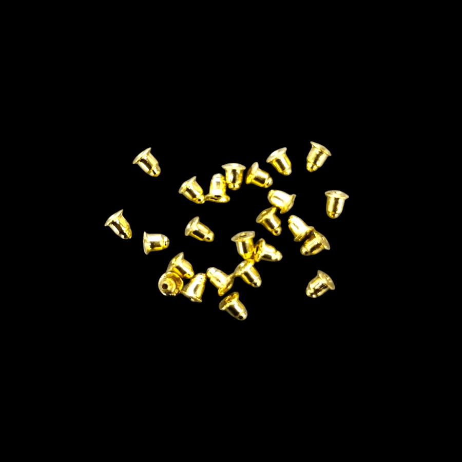 MHC WORLD Earring Backing Gold Beads Finding Earring Backing 24pcs