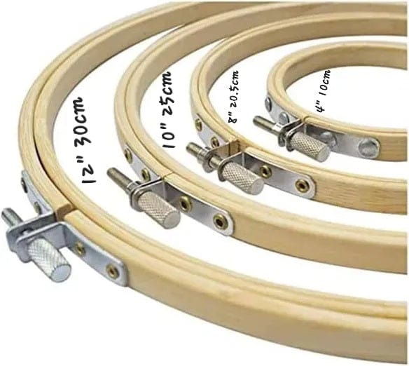 MHC WORLD Embroidery Hoops Bamboo Embroidery Hoop Assorted Sizes