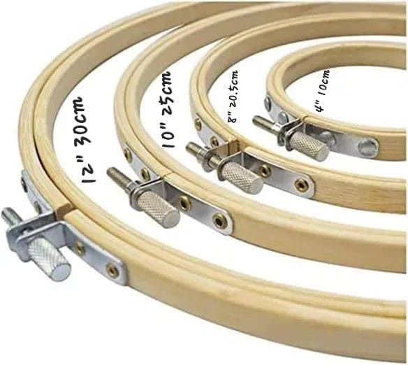 MHC WORLD Embroidery Hoops Bamboo Embroidery Hoop Assorted Sizes