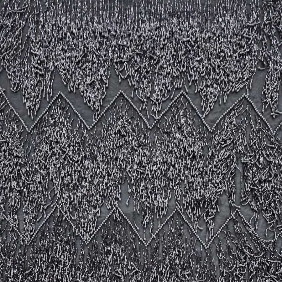 MHC WORLD Exclusive Hand Beaded Black Exclusive Hand Beaded Lace 140cm