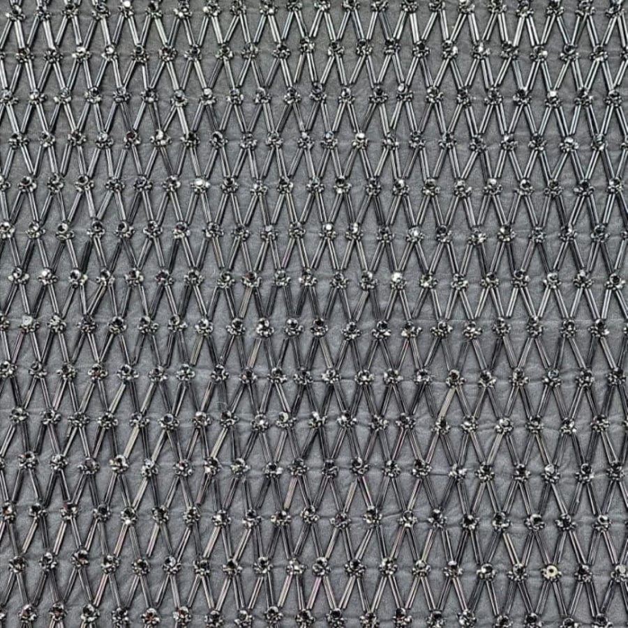MHC WORLD Exclusive Hand Beaded Black Exclusive Hand Beaded Lace 140cm