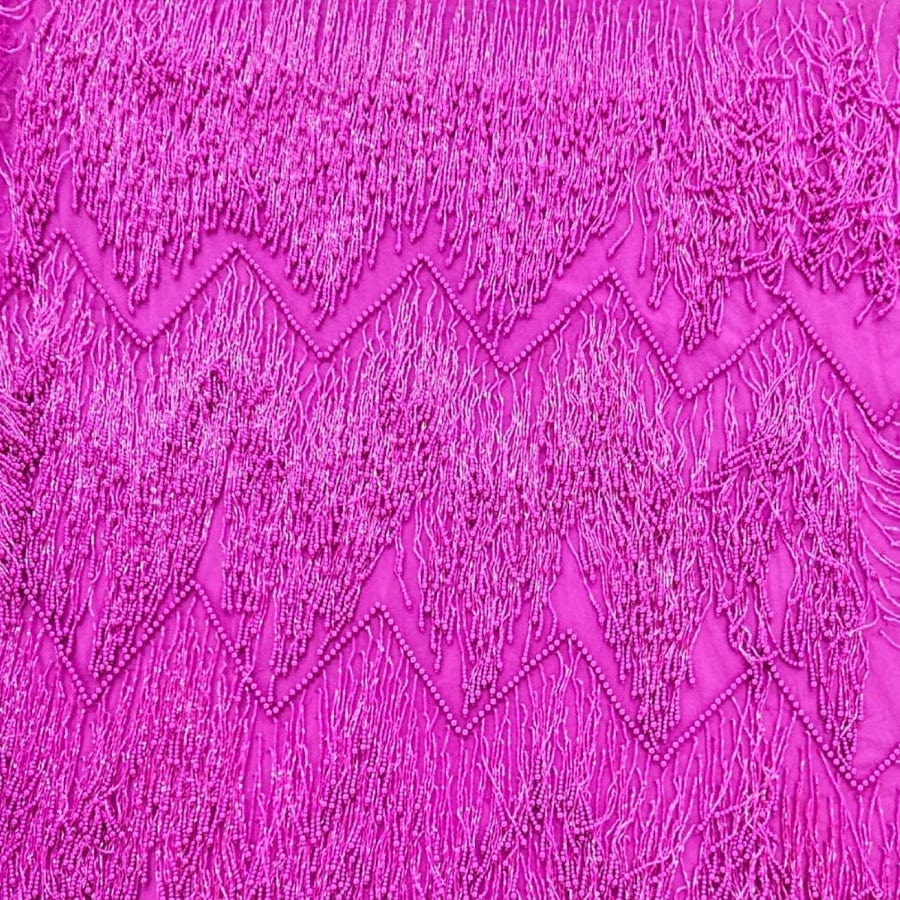 MHC WORLD Exclusive Hand Beaded Fuchsia Exclusive Hand Beaded Lace 140cm