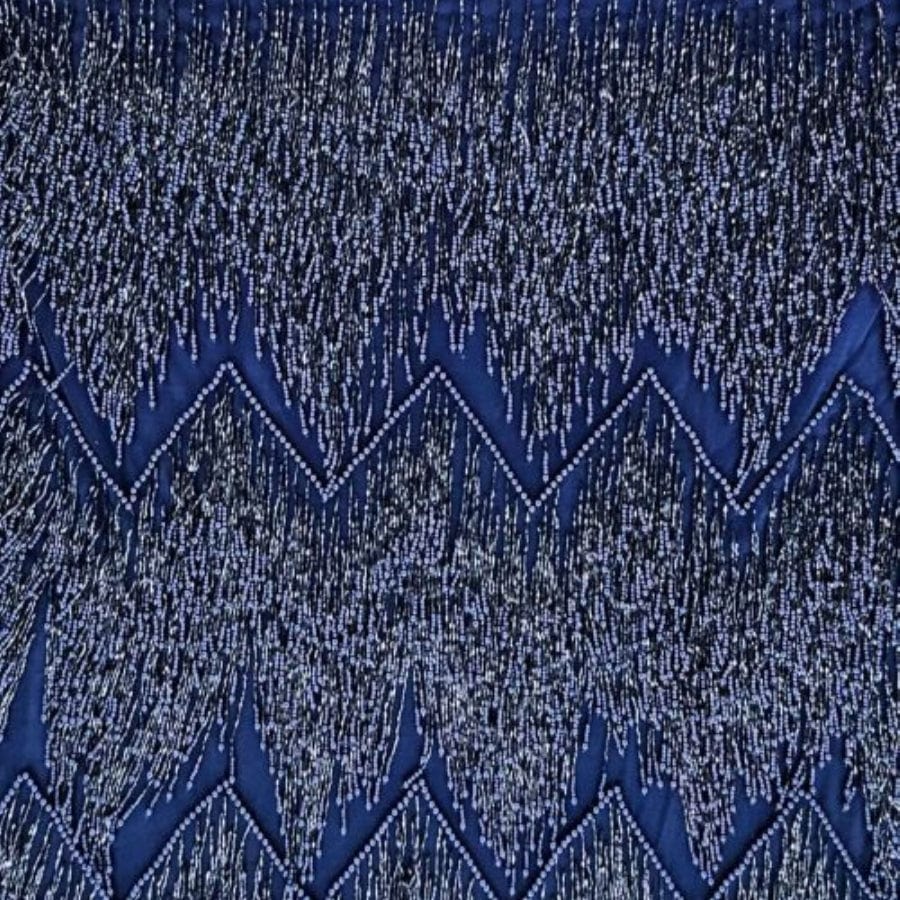 MHC WORLD Exclusive Hand Beaded Navy Exclusive Hand Beaded Lace 140cm