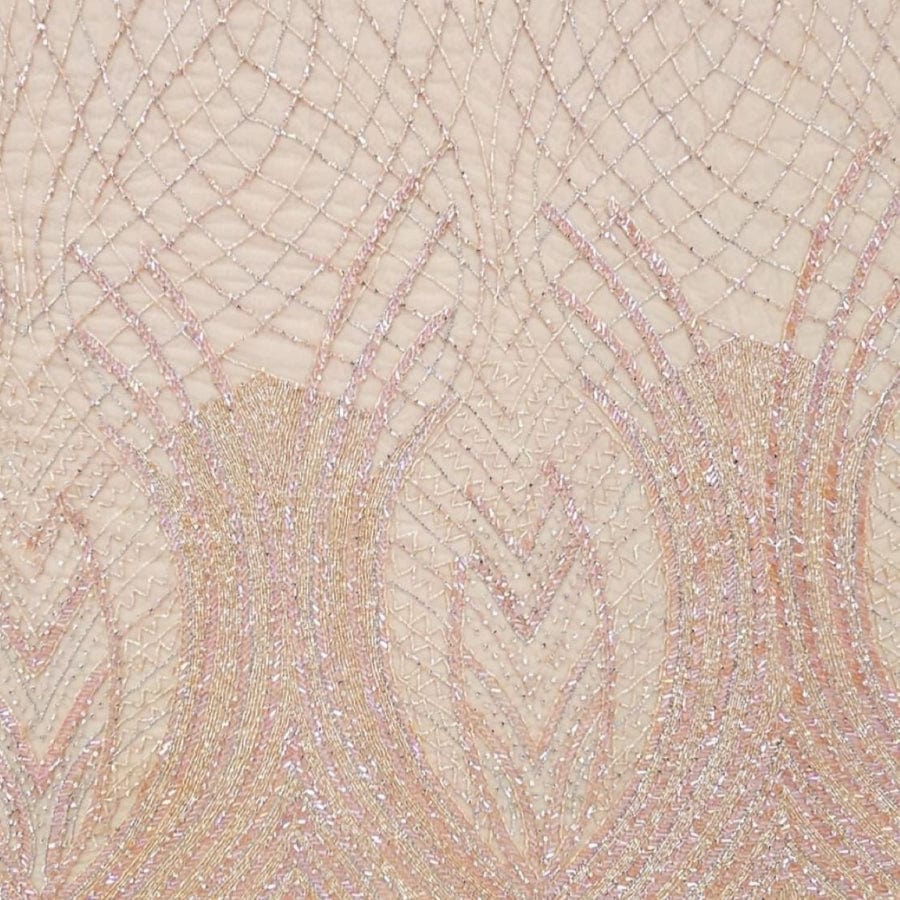 MHC WORLD Exclusive Hand Beaded R.Gold Exclusive Hand Beaded Lace 140cm