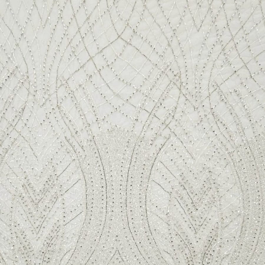 MHC WORLD Exclusive Hand Beaded White Exclusive Hand Beaded Lace 140cm