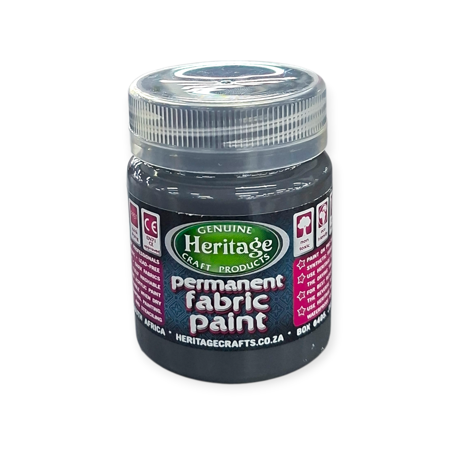 MHC WORLD Fabric Paint Dark Grey Heritage Fabric Paint 100ml