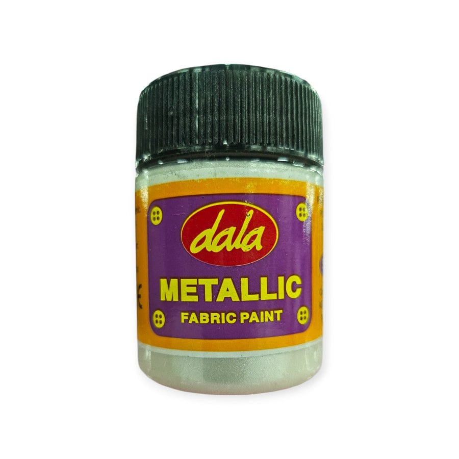 MHC WORLD Fabric Paint White Dala Metallic Fabric Paint 50ml
