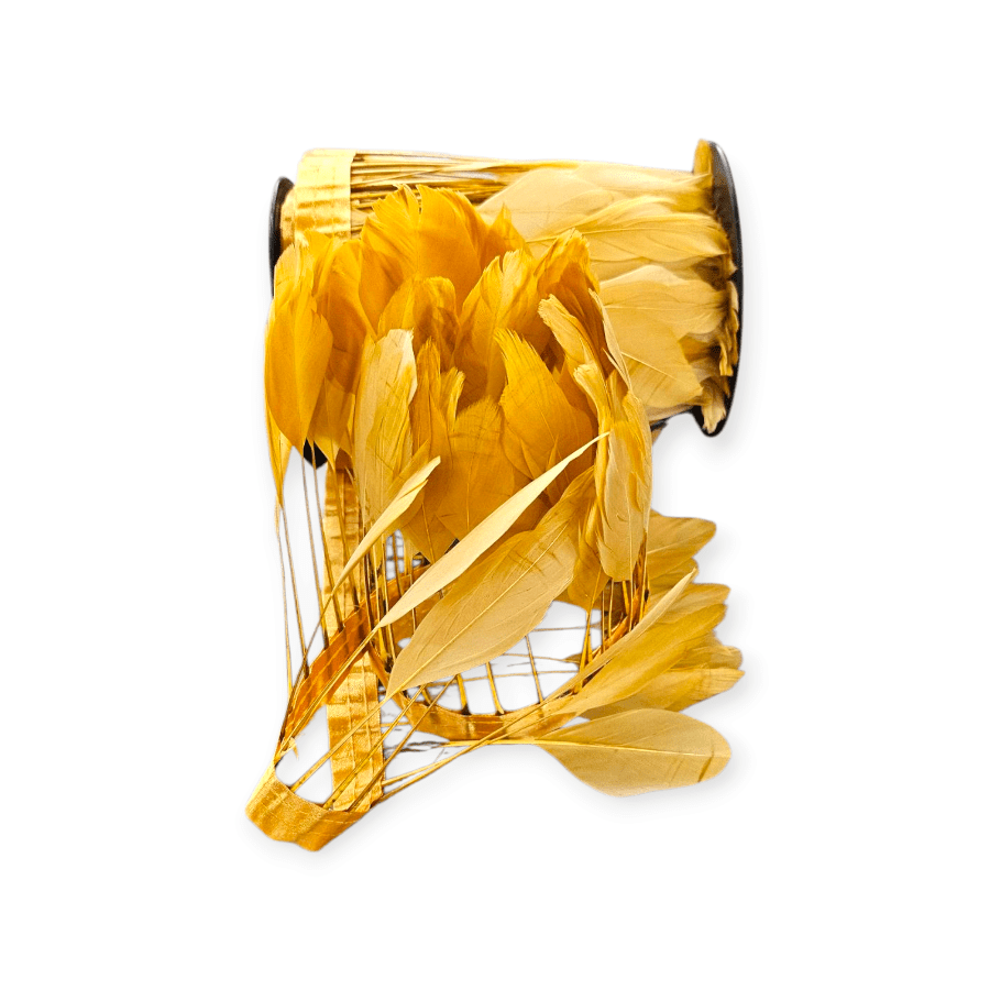 MHC WORLD Feather Trimming Gold Feather Trimming WTFT