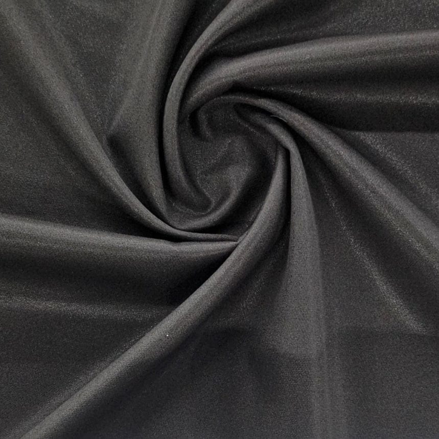 MHC World FIIL CHARMAINE Black Charmaine Span Twill Foil Fabric 150cm