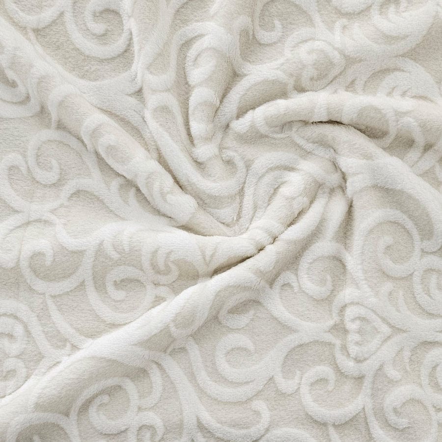 MHC WORLD Fleece Champagne Jacquard Mongolian Fleece 150cm
