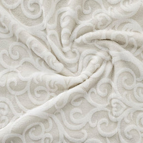 MHC WORLD Fleece Champagne Jacquard Mongolian Fleece 150cm