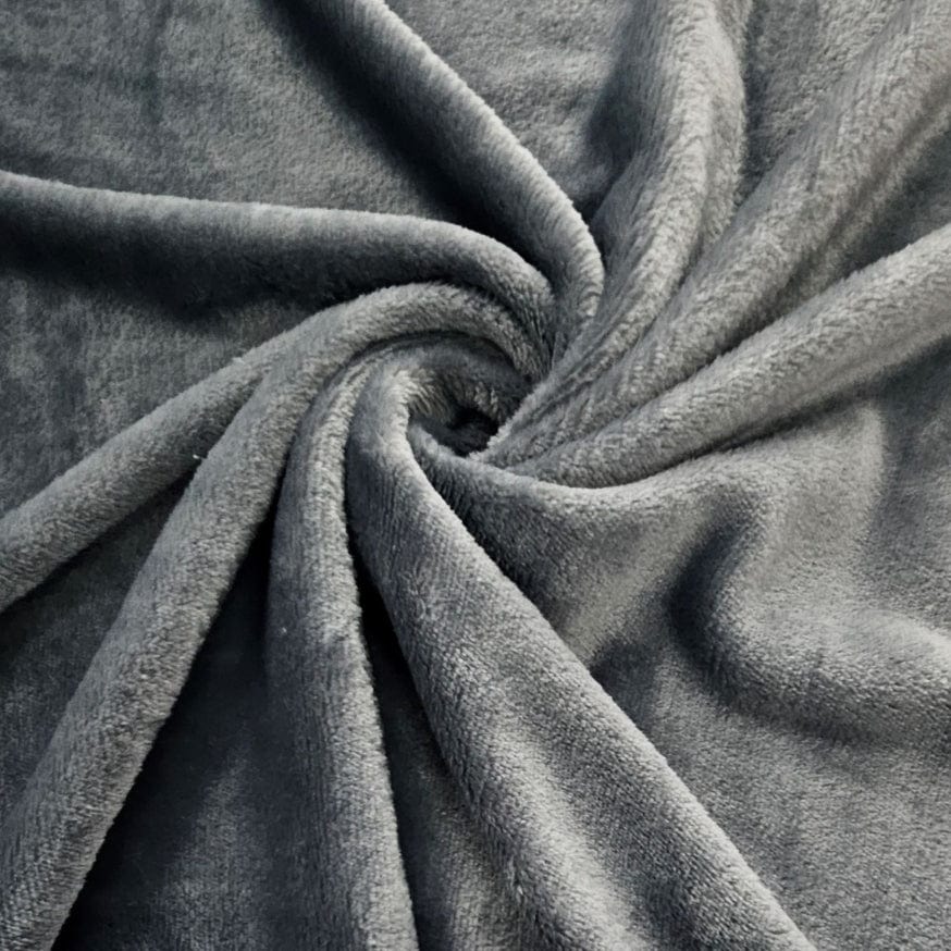 MHC WORLD Fleece DK Grey Mongolian Fleece Fabric 150cm