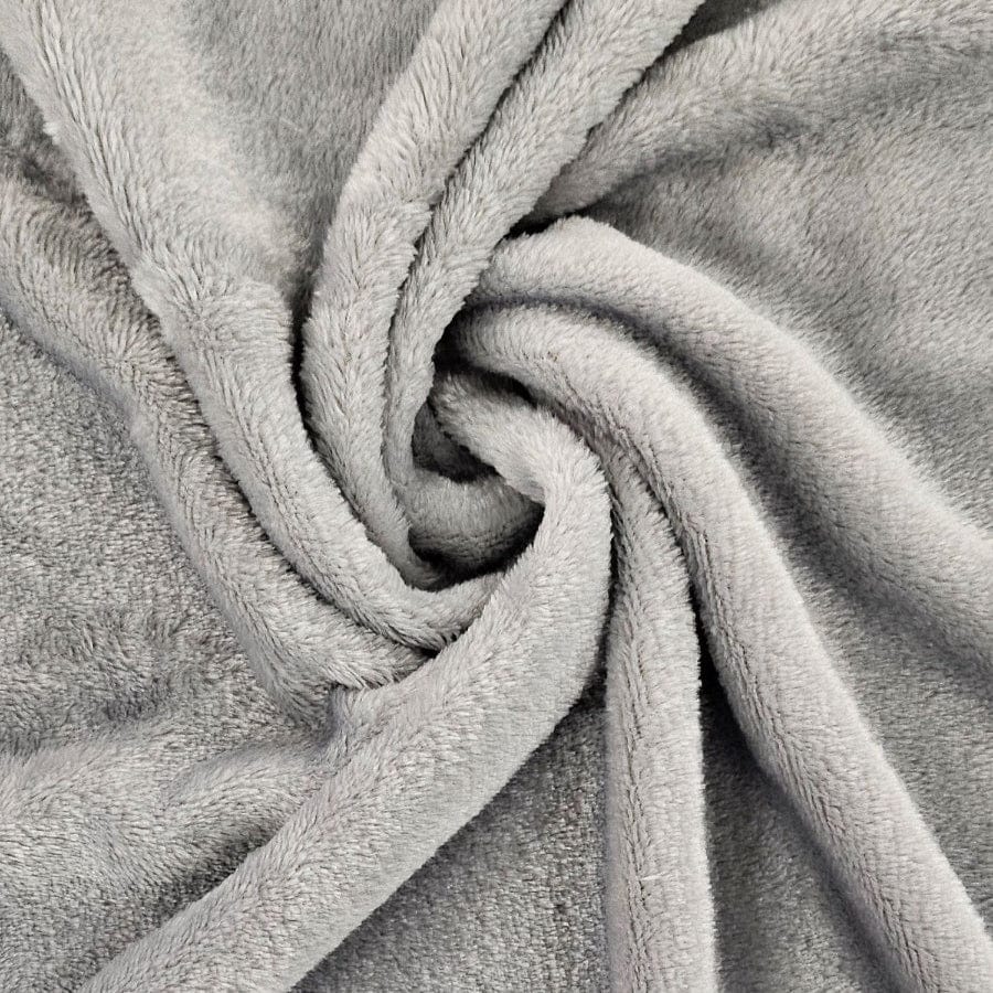 MHC WORLD Fleece Grey Mongolian Fleece Fabric 150cm
