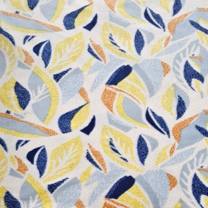 MHC WORLD Fleece Mustard/Navy/ Grey Printed Polar Fleece Fabric Check Blue/Black/Grey 150cm