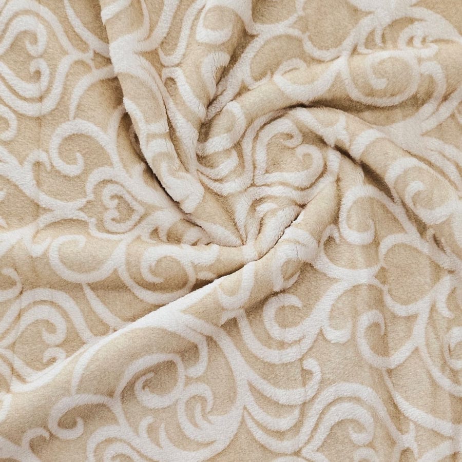 MHC WORLD Fleece Nude Jacquard Mongolian Fleece 150cm