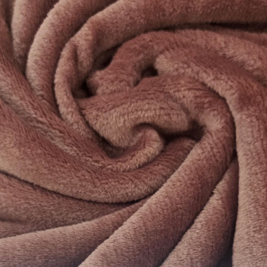 MHC WORLD Fleece Rose Dust Mongolian Fleece Fabric 150cm