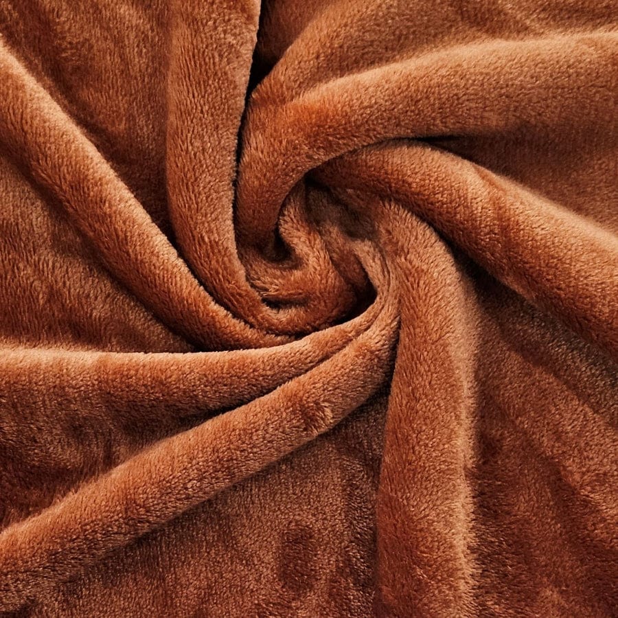 MHC WORLD Fleece Rust Mongolian Fleece Fabric 150cm