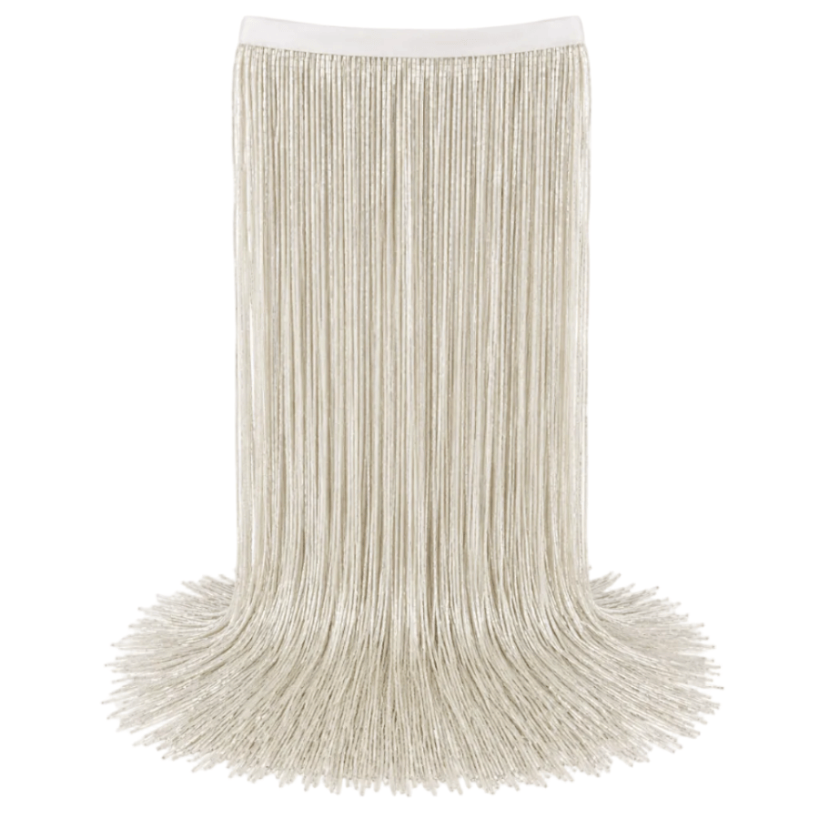 MHC World Fringe Silver Beaded Glass Fringe