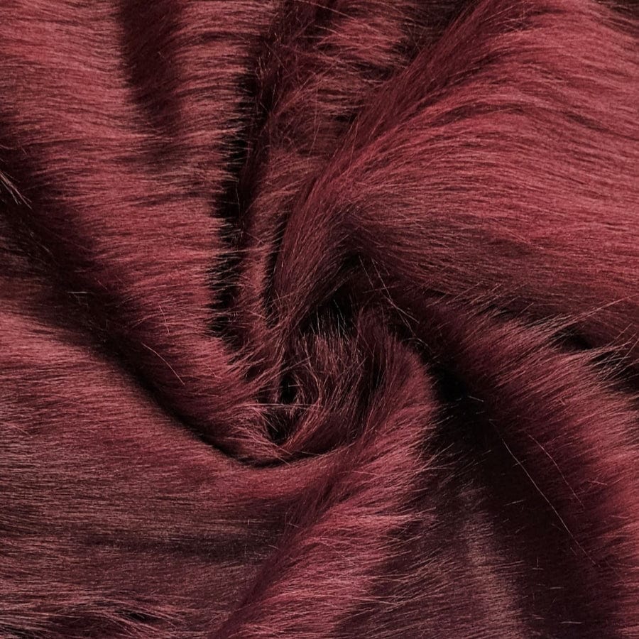 MHC WORLD FUR Maroon Long Hair Fur 150 cm