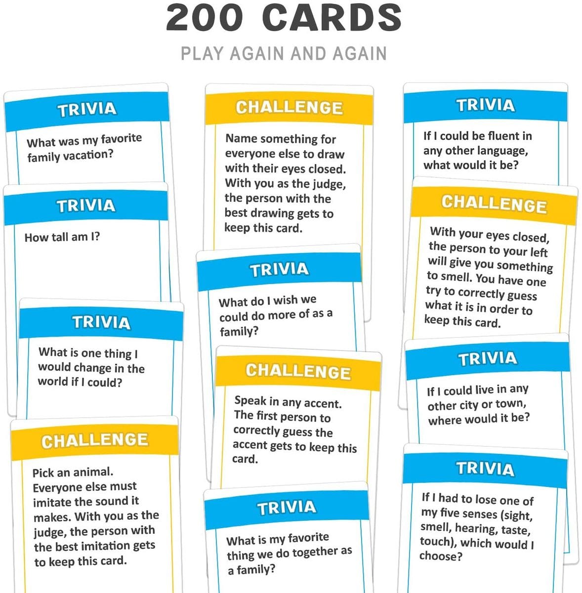 MHC World Game Do You Really Know Your Family Card Game 0162T (7765034696793)