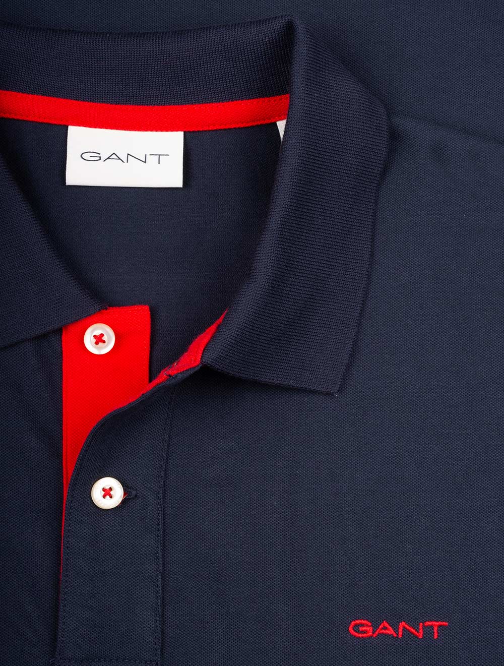 MHC World Gant Regular Contrast Pique Short Sleeve Rugger Evening Ble (7635568820313)