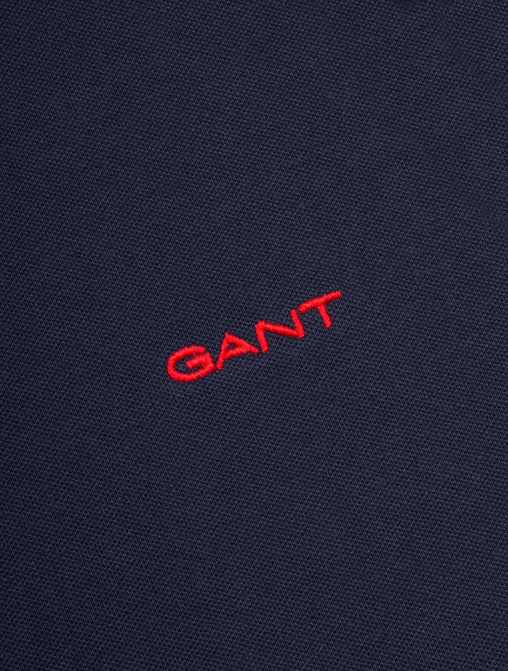 MHC World Gant Regular Contrast Pique Short Sleeve Rugger Evening Ble (7635568820313)