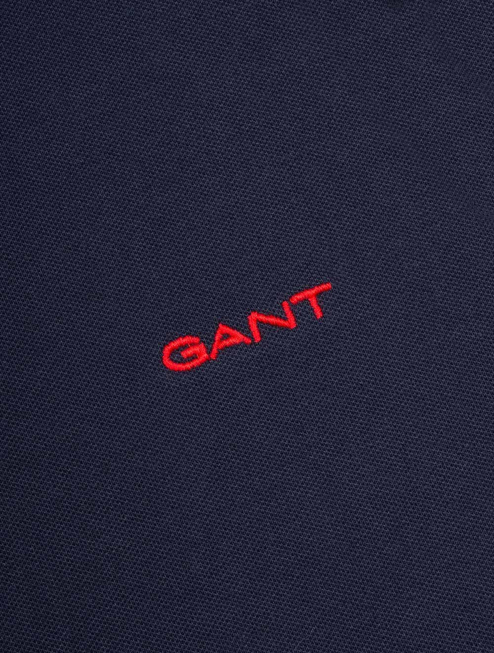 MHC World Gant Regular Contrast Pique Short Sleeve Rugger Evening Ble (7635568820313)