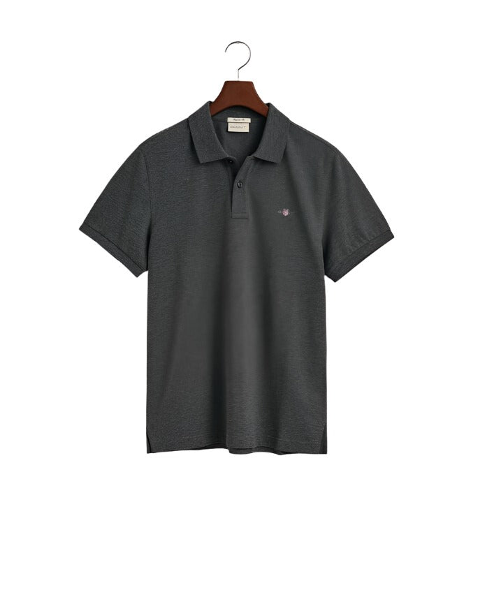 MHC World Gant Regular Fit Shield Pique Antratic Melange (7635292979289)