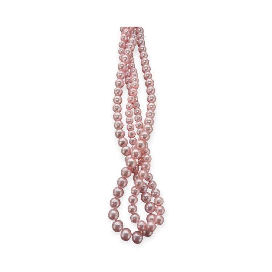 MHC WORLD Glass Pearl Beads Baby Pink Glass Pearl Beads 8mm