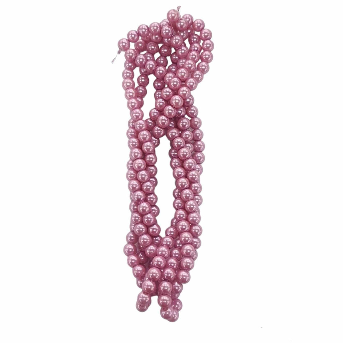 MHC WORLD Glass Pearl Beads Dusty Pink Glass Pearl Beads 8mm