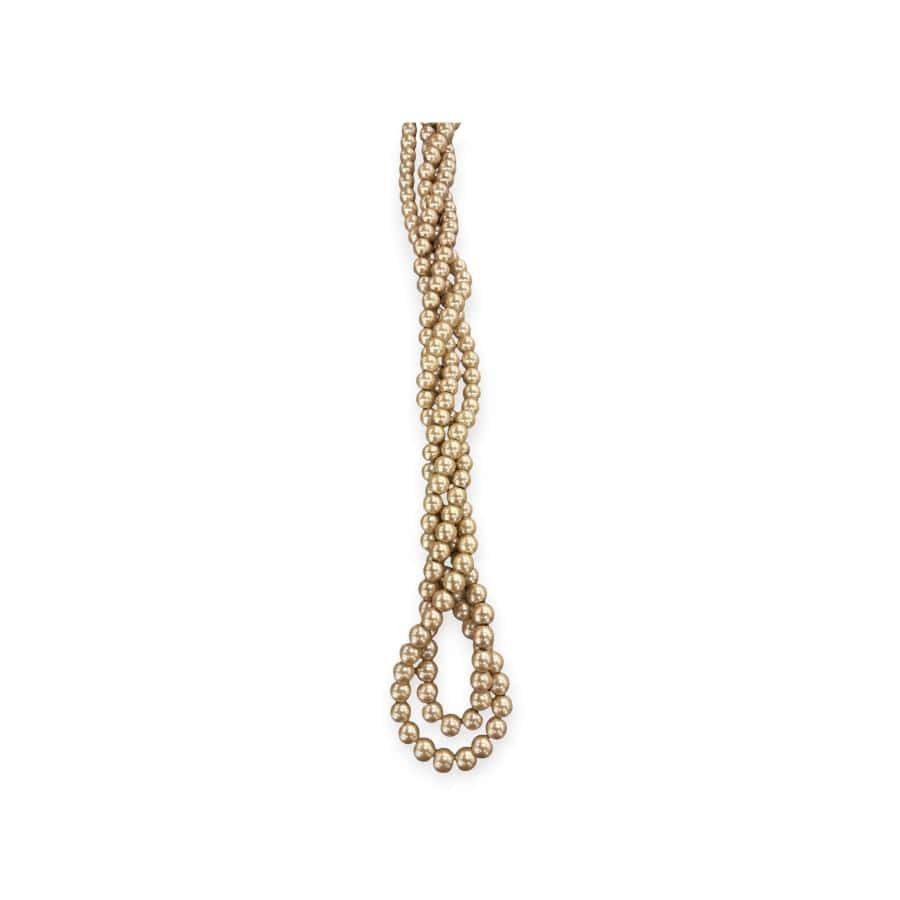 MHC WORLD Glass Pearl Beads Gold Glass Pearl Beads 8mm