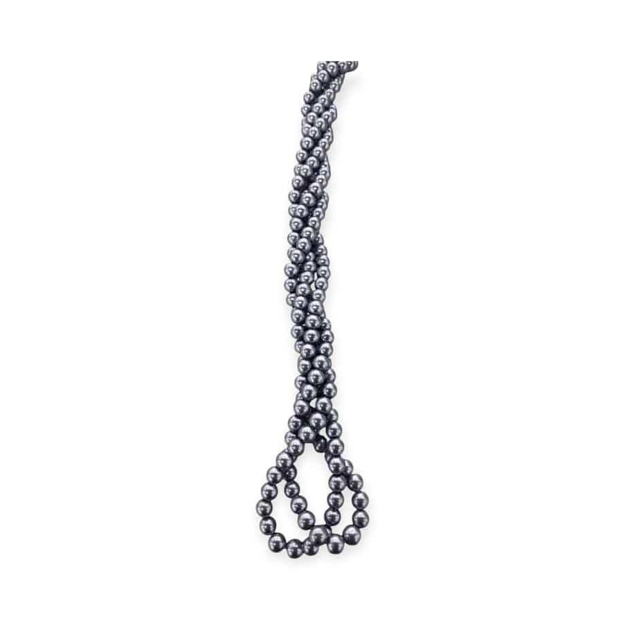 MHC WORLD Glass Pearl Beads Grey Glass Pearl Beads 8mm