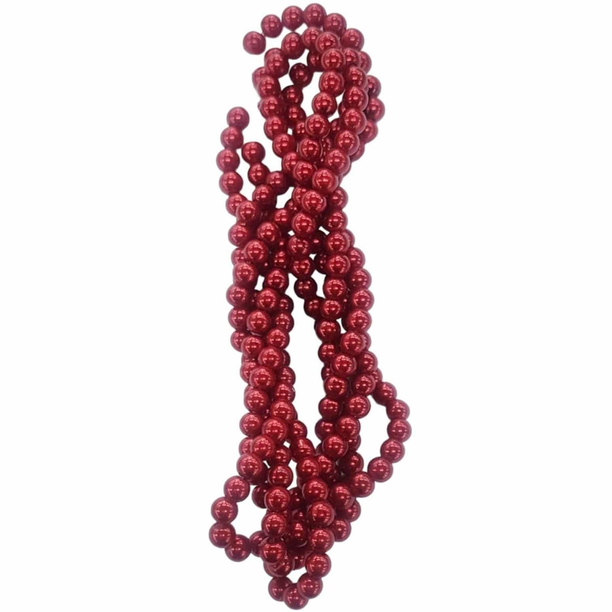 MHC WORLD Glass Pearl Beads Red Glass Pearl Beads 8mm