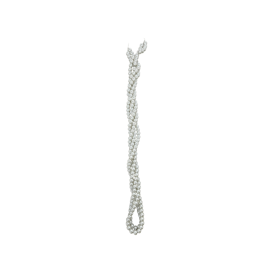 MHC WORLD Glass Pearl Beads Silver Glass Pearl Beads 8mm