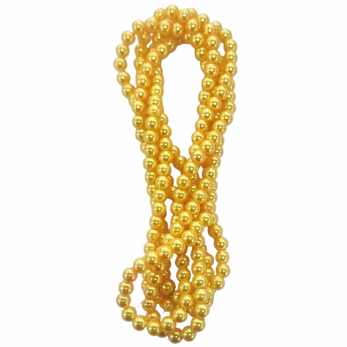 MHC WORLD Glass Pearl Beads Yellow Glass Pearl Beads 8mm