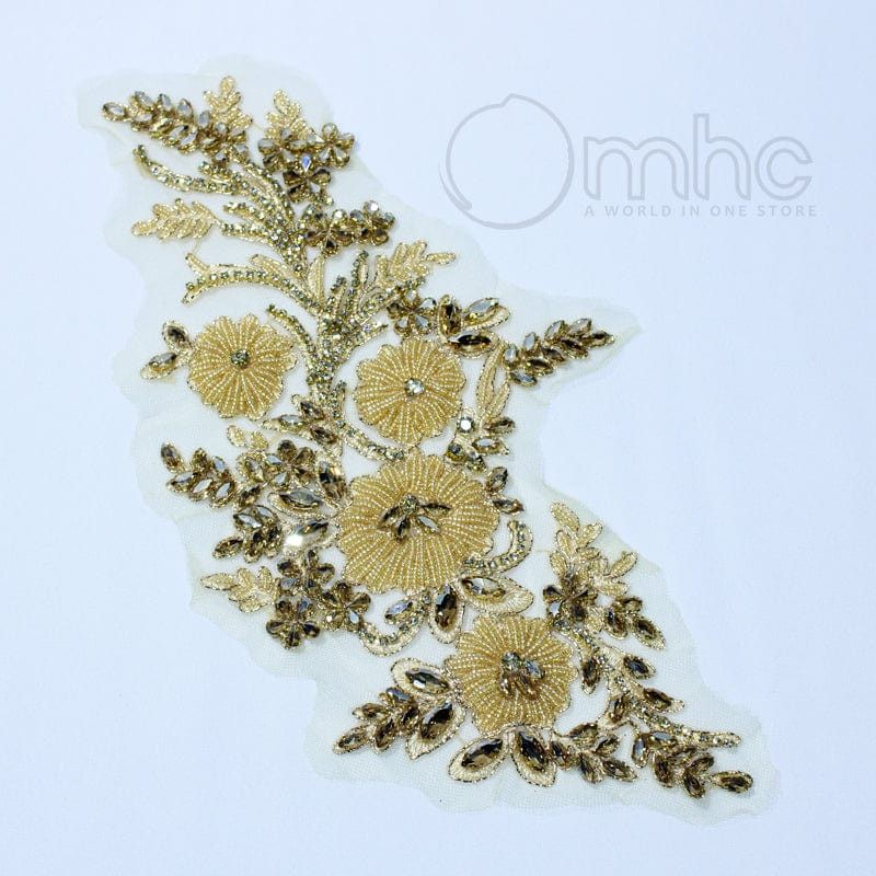 MHC World Habby Gold Beaded Lace Patches XDH3870