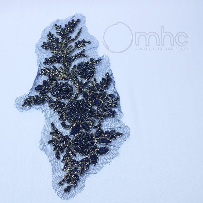 MHC World Habby Navy Beaded Lace Patches XDH3870
