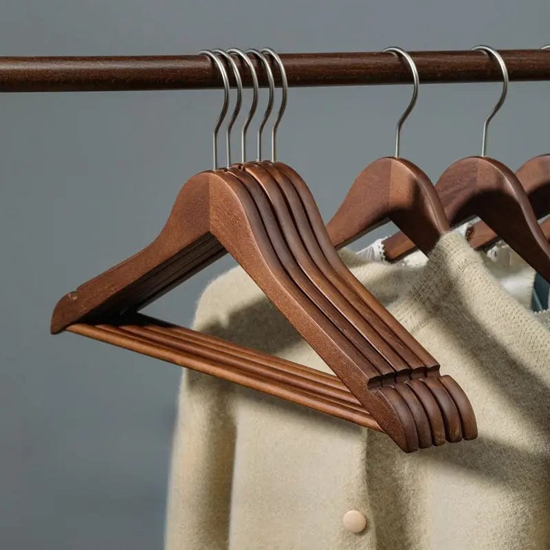MHC World Hangers Deluxe Wooden Clothes Hanger 3Pc Dark Brown N471042 (7894391881817)