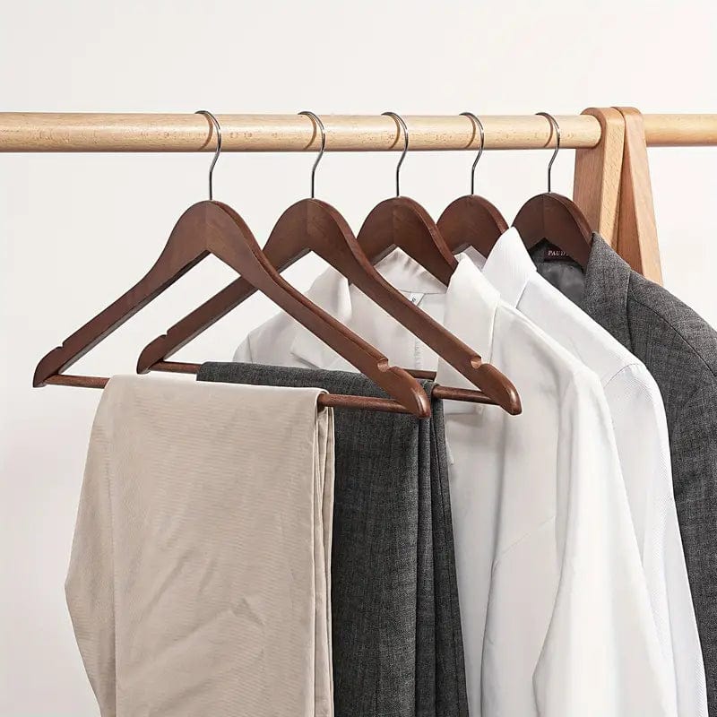 MHC World Hangers Deluxe Wooden Clothes Hanger 3Pc Dark Brown N471042 (7894391881817)