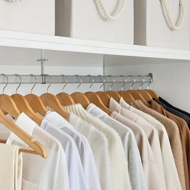 MHC World Hangers Deluxe Wooden Clothes Hanger 3Pc Natural N471041 (7894395781209)