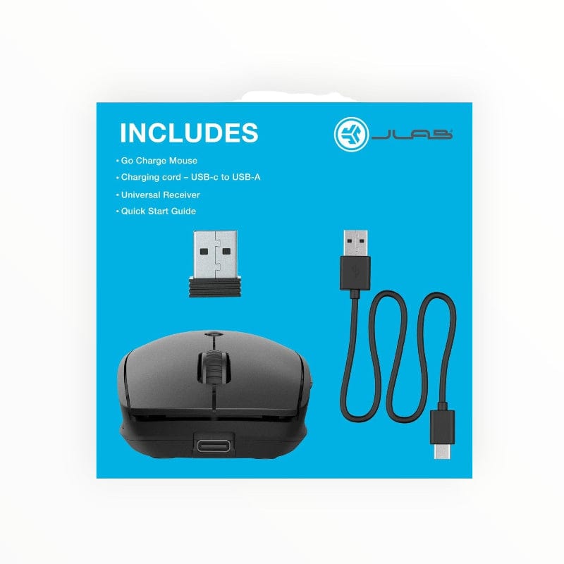MHC World JLab Go Mouse Wireless JLab GO Charge Wireless Mouse – Rechargeable via USB-C