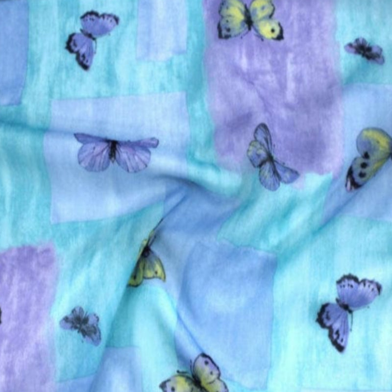 MHC WORLD Kids Fabrics Blue Maison Special Clearance Butterfly Print Collection 140 cm